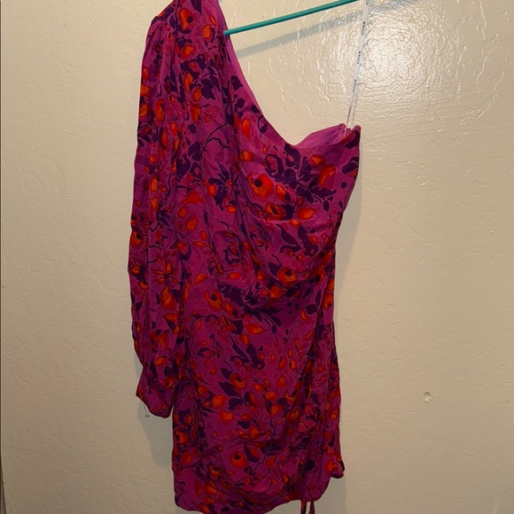 kookai pink one shoulder dress Kookai